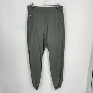 Athleta Olive Textured Brooklyn Jogger Athleisure Travel Pant #566689 Sz 6